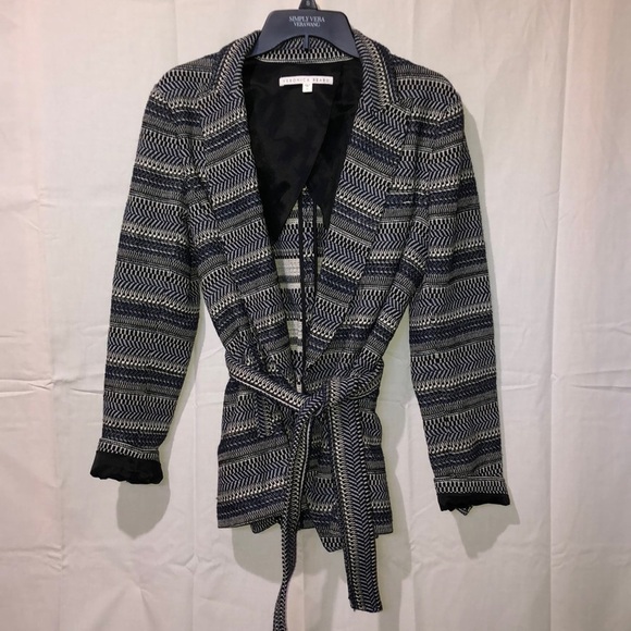 [VERONICA BEARD] Tweed Belted Jacket Blazer Pipes and Shaw 🇺🇸